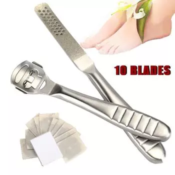 Бритва для удаления мозолей из нержавеющей стали, пилка для ног, скруббер, инструмент для педикюра