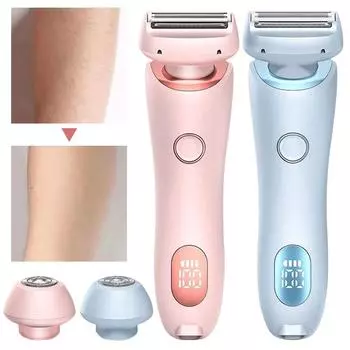 Бритва для удаления волос для женщин Водонепроницаемый триммер для волос на теле Перезаряжаемый триммер для лобковых волос на ногах и теле синий