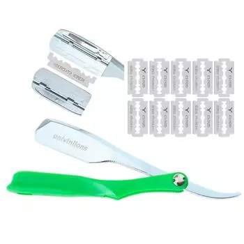 Бритва для волос Univinlions, весна, внутренняя, острая, для женщин и мужчин, парикмахерские бритвы для бритья, бритье для бороды, для лица, подмышек, тела, для удаления волос, бровей, аксессуары для парикмахера зелёный
