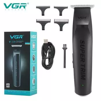 Бритва для волос VGR 0 с зазорами, бесшумная супертриммер 229, профессиональная машинка для стрижки, мощная машинка для стрижки для салона, парикмахерская, бытовая, тихая машинка для стрижки волос