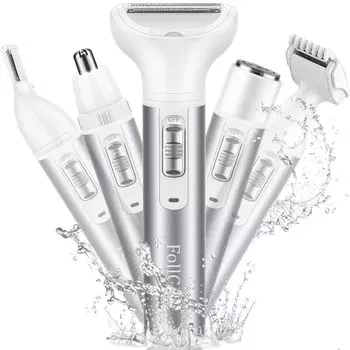 Бритва для женщин vio shaver 5 в 1 USB перезаряжаемая маленькая легкая бритва для тела электробритва женская бритва для бровей женская бритва для удаления волос серый