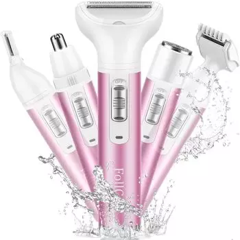 Бритва для женщин vio shaver 5 в 1 USB перезаряжаемая маленькая легкая бритва для тела электробритва женская бритва для бровей женская бритва для удаления волос розовый