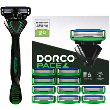 Бритва Dorco Face 6 + 11 дополнительных лезвий, 1 комплект