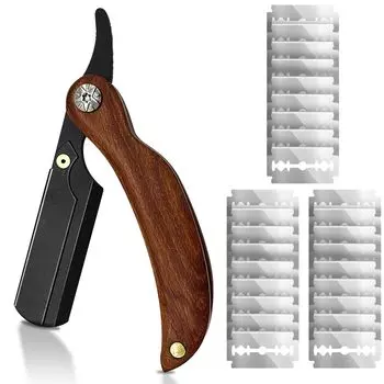 Бритва Friendship, сменное лезвие, 60 лезвий, складная ручная бритва для бритья бороды, бритья лица, бритья бровей, бритва Western для бровей