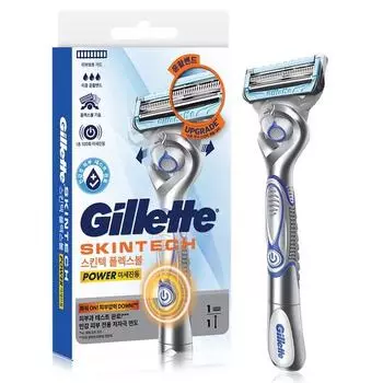 Бритва Gillette 2024 Skintech Power Handle, 1 упаковка, 1 шт., корейское лезвие для бритвы