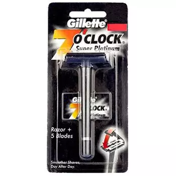 Бритва Gillette 7 O Clock Super Platinum(Пакет из 2)