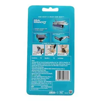 Бритва Gillette Mach 3 (1 картридж с лезвиями + 1 ручка для бритвы)| БЕСПЛАТНАЯ ДОСТАВКА ПО ВСЕМУ МИРУ