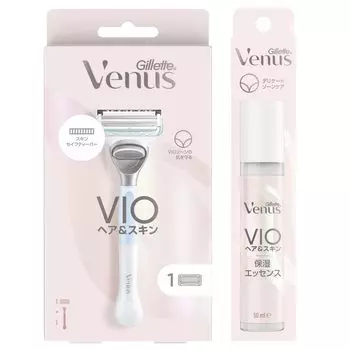 Бритва Gillette Venus VIO Hair Skin 1 сменная увлажняющая эссенция 50 мл набор [оптовая закупка] и для женщин (с лезвием) +