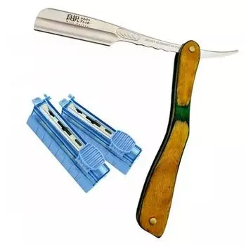 Бритва Graiger Wildbarber Classic Single Blade GR-BS4 + BB20 Single Blade 40 шт. Набор, 1 комплект, корейское лезвие для бритвы