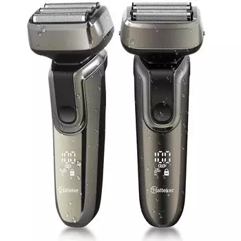 Бритва Hatteker мужская Электробритва возвратно-поступательного типа бритва со светодиодным дисплеем Мужская бритва с аккумулятором Type-C Электробритва с дисплеем оставшегося количества