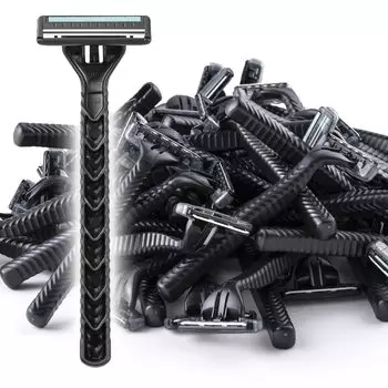 Бритва KAI Leaf на 20 штук x большая емкость для мужчин, одноразовая, 3, бритва, Т-образная,