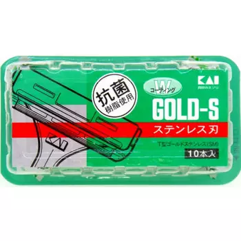 Бритва Kai Лезвие из нержавеющей стали Т-образной формы из нержавеющей стали золотого цвета 10 шт. (х 1)