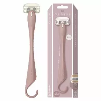 Бритва Kaiji Miness для удаления нежелательных волос на спине у женщин с длинной ручкой и 5 лезвиями, подвесная GA0132