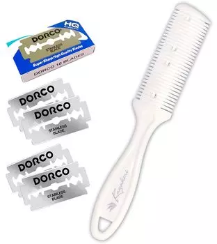 Бритва Kazakiri Suki, сменные лезвия, корпус + 10 сменных лезвий, мужской триммер для волос, лечение волос на теле, удаление нежелательных волос, волос на голени