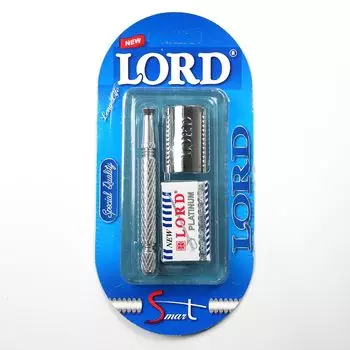 Бритва LORD Double Edge из 3 частей, бритва Double Edge с 5 сменными лезвиями, бритва для бритья лица, мужская