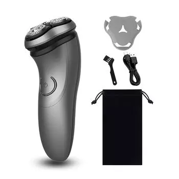 бритва мужская электробритва бритье электрическая 3 лезвия роторная гладкая бритва бритье электробритва зарядка через USB IPX5 водонепроницаемый характеристики с
