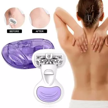 Бритва Мыло Гладкая Полоска Безопасное Бритье Бритва Триммер Для Волос Ног Женский Эпилятор Женский Триммер Бритва 01white purple