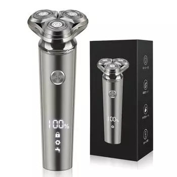 Бритва новая электрическая электрическая IPX6 для влажной и сухой стрижки USB светодиодный дисплей легкий [модель 2024 года] Бритва, Бритва, Водонепроницаемая, Использование, Перезаряжаемая, Дисплей,