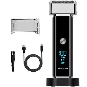 Бритва PYLAMISON мужская Электробритва возвратно-поступательного типа для бритья мужчин Электробритва с 3 лезвиями для гладкого бритья Оснащена регулировкой мощности и