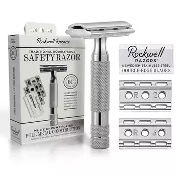 Бритва Rockwell Razors Rockwell Razors 6C, 6-уровневая регулируемая бритва с двумя лезвиями, безопасная бритва для бритья,