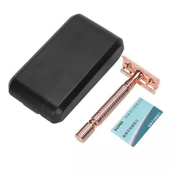 Бритва с двойным лезвием из нержавеющей стали, классическая безопасная бритва для мужчин, ручная бритва