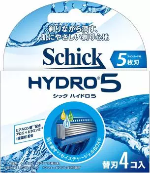 Бритва Schick 5 Blade Hydro 5 со сменными лезвиями, 4 шт., мужская