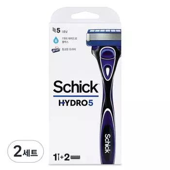 Бритва Schick Hydro 5 Basic + 2 дополнительных лезвия, 2 набора, корейские лезвия