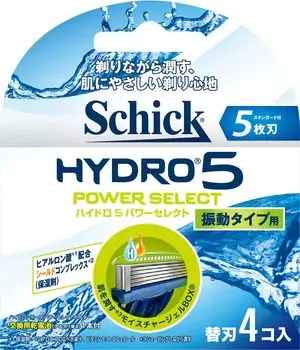 Бритва Schick Hydro 5 Power Select со сменными лезвиями, 5 лезвий (4 шт)