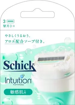 Бритва Schick Intuition со сменными лезвиями для чувствительной кожи женщин (3 куска)
