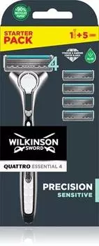 Бритва + сменные лезвия, 4 шт. TU прозрачный