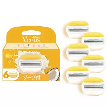 Бритва Venus для женщин с кокосом для увлажнения 6 сменных комфортных скользящих мыла, аромат, кожа, лезвия,