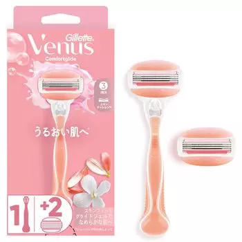 Бритва Venus Razor для белого чая для увлажнения 2 сменных Comfort Glide для женщин, запах, кожа, тело, лезвия,