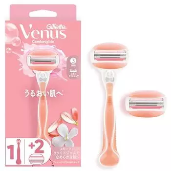 Бритва Venus Razor для женщин, аромат белого чая, для увлажненной кожи, для тела, 2 сменных лезвия, комфортное скольжение
