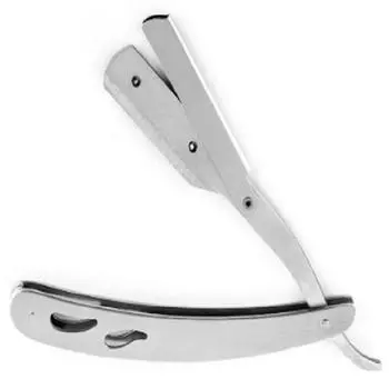 Бритва Wellplay, прямая серебряная классическая бритва, 1 упаковка, 1 шт.