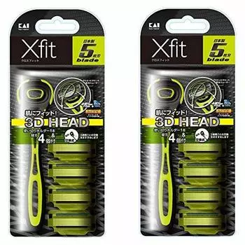Бритва Xfit 4P тонкая упаковка [Оптовая покупка] 5 лезвий [набор из 2 шт.]