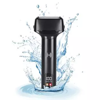 Бритва YOLODE мужская электрическая бритва возвратно-поступательного типа [2024 ультратонкое лезвие для гладкого бритья и IPX7 моющаяся электробритва 3 лезвия