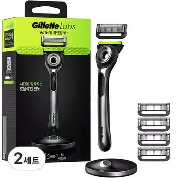 Бритвенная ручка Gillette Labs Deep Cleansing Bar 1 шт. + лезвие бритвы 5 шт., 5 штук, 2 набора, корейское лезвие бритвы