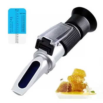 Brix Brix Meter XRCLIF Triple Scale Honey Tester Handheld Brix for Maple Beekeeping Refraktometer Meter, Refraktometer, (Содержание влаги: 12-27%,