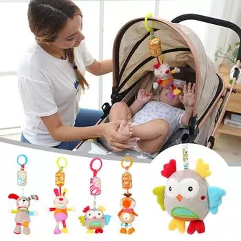 (Бризанд) Детские плюшевые мультяшные животные игрушки для кроватки, подвесные детские коляски, висящие мягкие One Size