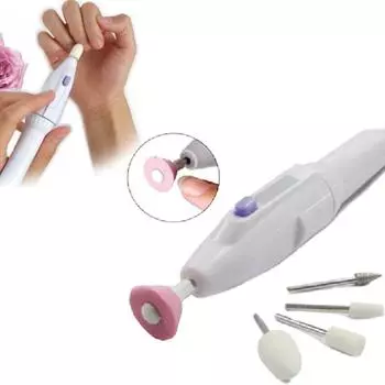 (Бризанд) Новый набор для обрезки ногтей 5 в 1, набор для электрического маникюра и педикюра One Size белый