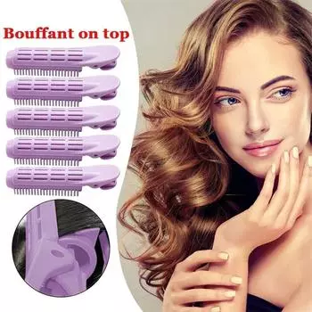 (Бризанд) Зажим для завивки волос, зажим для завивки волос, объемный зажим для завивки волос, естественная укладка вьющихся волос One Size фиолетовый