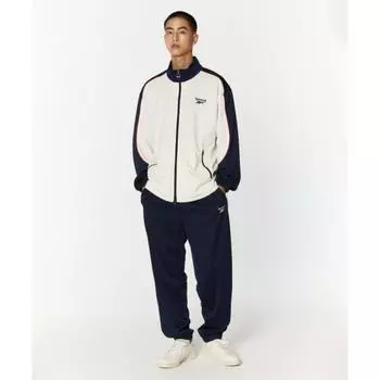 БРЮКИ REEBOK WARM UP ТЕМНО-СИНИЕ БЕЛЫЕ S