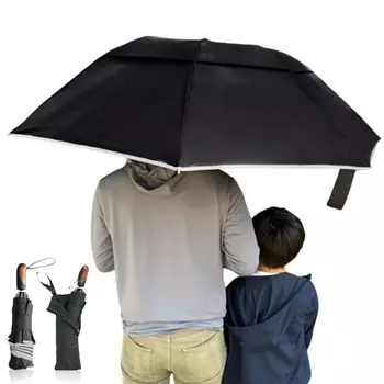 Brocky Large Folding Lightweight Men s Umbrella, чёрный