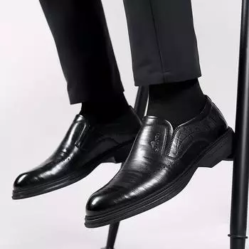 броги Новые модели Мужская удобная обувь мужская обувь Мужская деловая обувь для мужчин Брендовая обувь мужская официальная свадебная обувь для отдыха на природе 38 чёрный