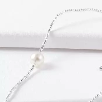 Broken silver pearl necklace women s fashion summer versatile light luxury niche broken silver collarbone chain 2025 new серебряный