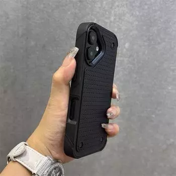 Бронированный чехол для Apple iPhone 16 Pro Max - ПК и силикон, военный класс, противоударный, полная защита на iPhone 16/15/14/13/12/11/Pro/Pro Max/Plus Apple 16 чёрный
