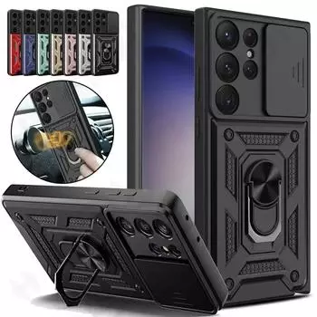 Бронированный чехол для Samsung Galaxy A15 A25 A35 A55 5G A05 A05S A14 A24 A34 A54 A13 A33 A53 A73, чехол с кольцом, магнитный держатель, чехол Funda For Galaxy A15 4G серебряный