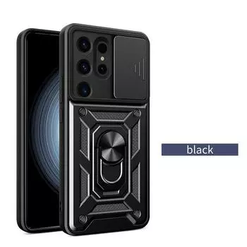 Бронированный чехол для Samsung Galaxy S24 Ultra S23 FE S22 Plus S21 S20 Note 20 Ultra Защитный чехол с кольцом Магнитный держатель Coque Funda For Galaxy S24