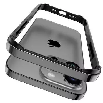 Бронированный металлический бампер для iPhone 15 Pro Max 14 Plus 13 12 Mini 11 SE 2022 2020, силиконовые мягкие противоударные чехлы для телефонов For iPhone 12 Mini серебряный