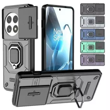 Бронированный противоударный чехол для OnePlus 13 5G One Plus 13R защитный чехол кольцо магнитная подставка держатель Coque Fundas Capa OnePlus 13 чёрный